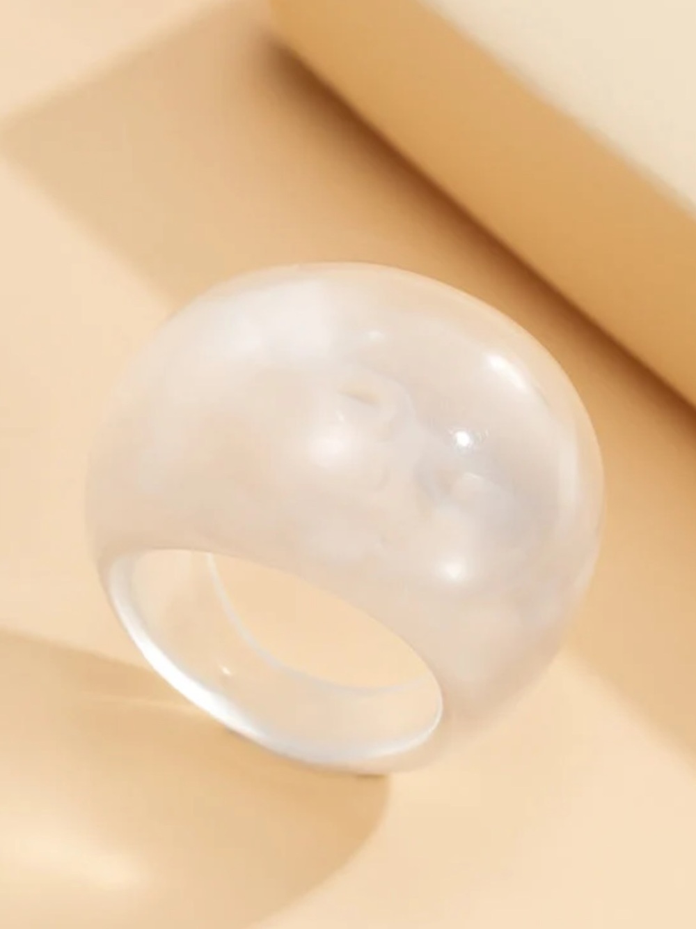 Clear/ Transparent Dome Resin Acrylic Statement Ring